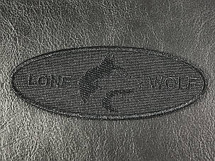 Нашивка Lone Wolf чорний 105х40 мм, фото 1