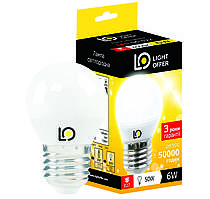 Світлодіодна лампа Light Offer LED G45 6 W E27 4000 K 570 Lm (LED — 06 — 022)