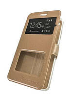 Золотистий чохол-книжка Nillkin на магніті з двома віконцями для Xiaomi Redmi 3S