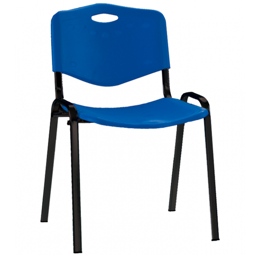 ISO black plast (Ісо чорний пласт) стілець з пластмасовою спинкою та сидінням, кольори в асортименті