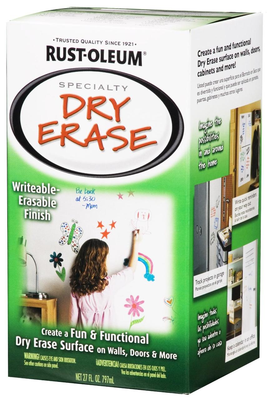 Маркерна фарба (маркерне покриття) Rust-Oleum Dry Erase Біла 4,4 кв. м.