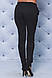 Штани жіночі з лампасом чорні, фото 3