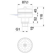 Фонтанна насадка Vulkan 43 — 3 Silver, фото 4
