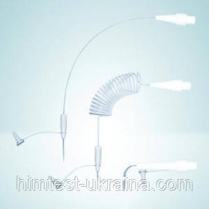 Пристрій зливу HIRSCHMANN, титровування, змінний об'єм, у вборі з тримачем, прибл. 400 мм, FEP, фото 1