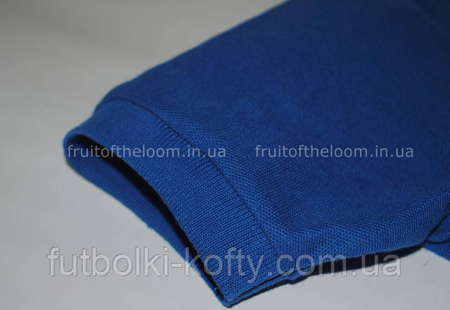 Ярко-синее  детское поло 65/35