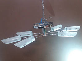 Люстра на 6 шість плафона хромированая