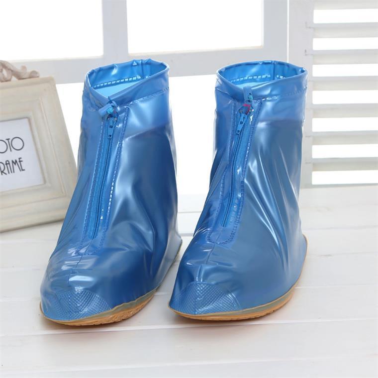 Водонепроникні ливові мото/вело бахіли/калоші/галоші/чохли для взуття/ драйстепери ПВХ СИНІЙ, M (Р-РИ 36-37), фото 1