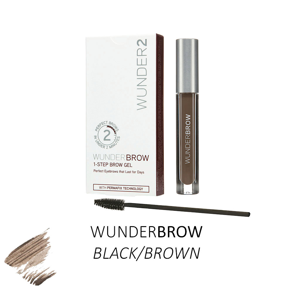 Моделирующий гель для бровей Wunder2 Wunderbrow с кисточкой Black/Brown - фото 3 - id-p566676088