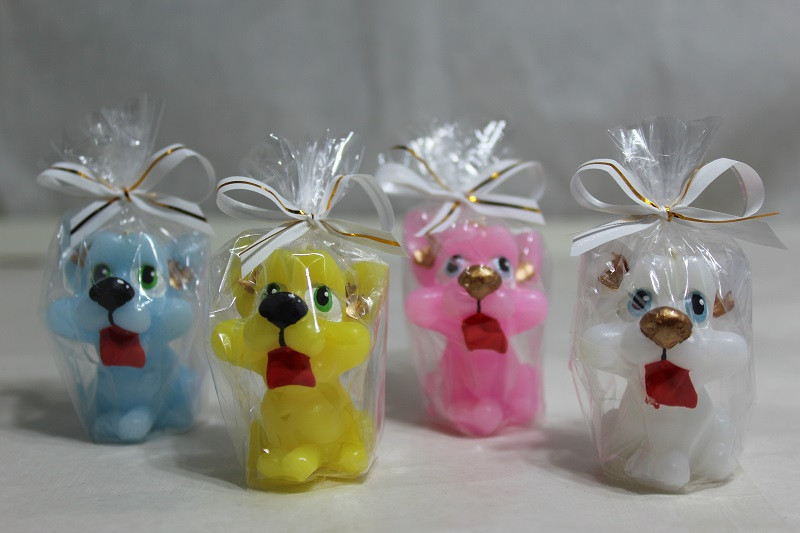 Свічка Собака Довгий язик/ Набір 4шт / Свічка Собака Довгий язик/ Набір 4шт 5x3 см, фото 1