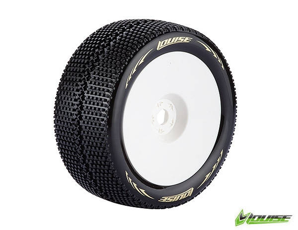 Колеса Louise Truggy 1/8 Sport T-TURBO без вильоту білі 2 шт (L-T3113W), фото 1