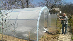 Комбіновані теплиці з квадратної оцинкованої профільної труби 30*30