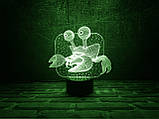 3D нічник "Корб" (ВОЛІЧНЕ ЗОБРАЖЕННЯ)+ пульт ДК + мережевий адаптер + батарейки (3ААА)  3DTOYSLAMP, фото 2