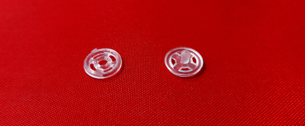 Кнопка пришивна 7 мм прозора пластик, фото 1