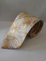 Краватка жовта з орнаментом турецький огірок
