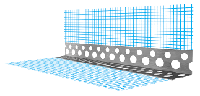 Уголок алюминиевый перфорированный с сеткой 2,5м