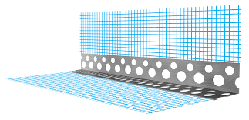Куточок алюмінієвий перфорований із сіткою 2,5 м