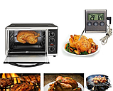 Кухонний термометр з таймером і знімальним щупом чорний, фото 4