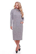 Жіноче тепле ангоровое плаття Аліса колір перли / розмір 52, 54, 56, 58, фото 2