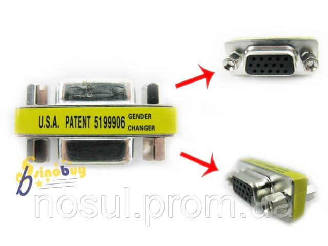 Адаптер DB15 15 pin VGA (female мама) - VGA (female мама) ВГА объединитель joiner - фото 2 - id-p639346