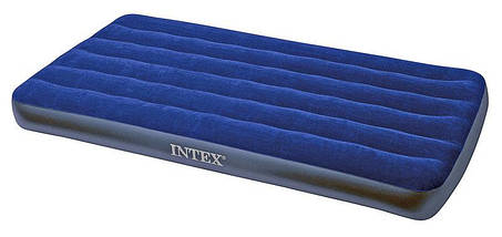 Надувний матрац Intex 68757 (99х191х22 см.) / Односпальний / Синій, фото 3