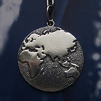Срібна підвіска Мапа світу, фото 4