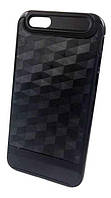 Рельефный комбинированный чехол-бампер для iPhone 7/8 Черный