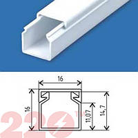 Кабельний канал (короб) 16х16 (180 м.п./пач.) 220тм