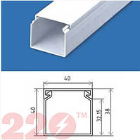 Кабельний канал (короб) 40х40 (40 м.п./пач.) 220тм