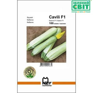 Насіння кабачка Кавілі F1, 100 насіння — партенокарпік, ранній гібрид, світлий Nunhems