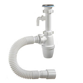 Сифон для умивальника + прання А-32079 (1 1/4"х40)
