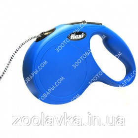 Повідець-рулетка Flexi New Classic M довжина 8м для собак до 20 кг (троc), фото 1