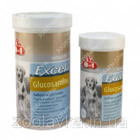 8in1 Excel GLUCOSAMINE Кормова домішка з глюкозаміном і вітаміном C 55табл., фото 1