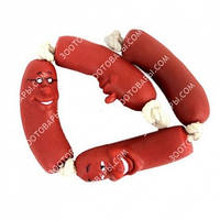 Іграшка Trixie 3252 Сосиски вінілові на канаті 65 см