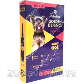Palladium GOLDEN DEFENCE Краплі на холку для собак вагою до 4 кг