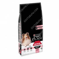 Pro Plan ADULT MEDIUM Sensitive Skin OPTIDERMA Корм для дорослих собак середніх порід із лососем і рисом 18 кг