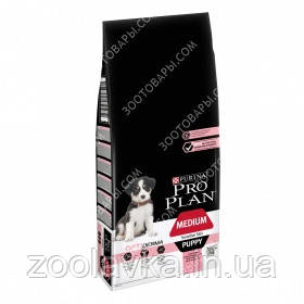 Pro Plan PUPPY MEDIUM Sensitive Skin OPTIDERMA Сухий корм для цуценят середніх порід із лососем і рисом 12 кг