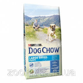 Purina Dog Chow Puppy Large Breed Сухий корм для цуценят великих порід з індичкою 14 кг