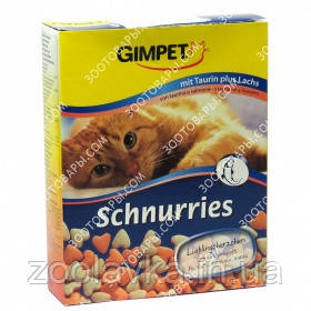 Gimpet Schnurries Вітаміни для кішок з таурином і лососем