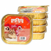 Клуб 4 Лапи Консерви для кішок паштет із телятиною й індичкою