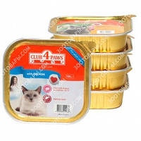Клуб 4 Лапи Консерви для кішок паштет із лососем