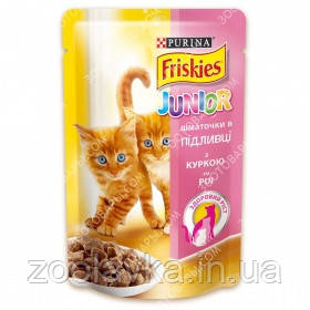 Purina Friskies Junior Консерви для кошенят з куркою в підливі 100 г, фото 1