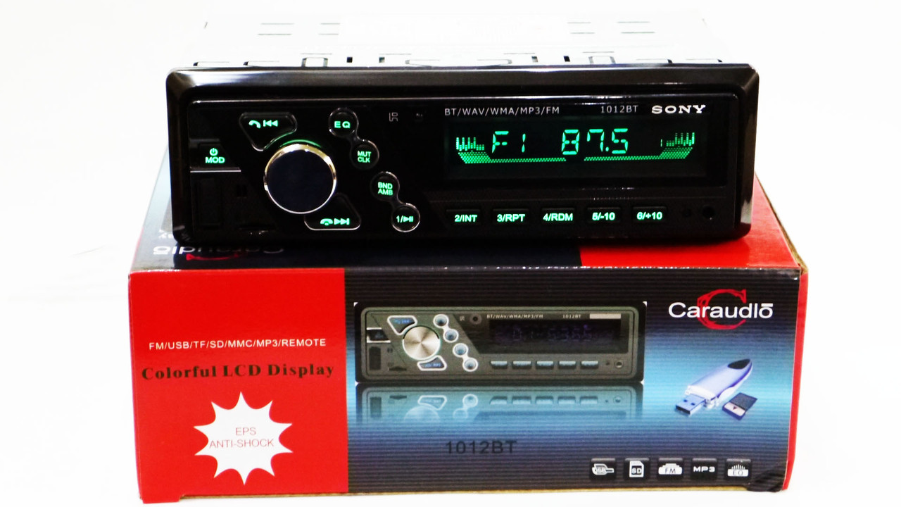 Автомагнітола 1012BT Bluetooth ISO RGB підсвітка FM, USB, SD, AUX