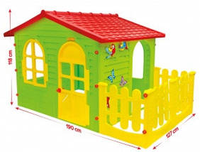 Великий дитячий будиночок Mochtoys з парканчиком (DM-06), фото 3