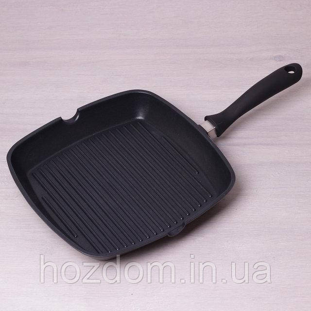 Сковорода-гриль Kamille 28*28*4 см з антипригарним покриттям без кришки
