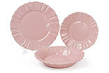 Керамічна тарілка десертна 21.5 см, колір - рожевий 6 шт., фото 2
