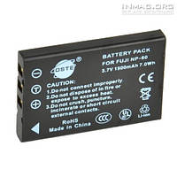 Акумулятор для фотоапарата Sanyo NP-60, 1900 mAh.