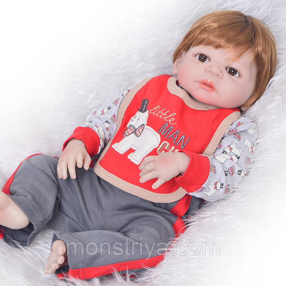 Лялька реборн хлопчик Повністю силіконовий 