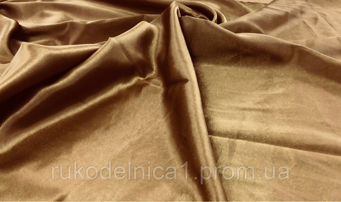 Креп-сатин бронза (ш. 150см) для платьев, блузок, украшения залов , костюмов - фото 2 - id-p203615412