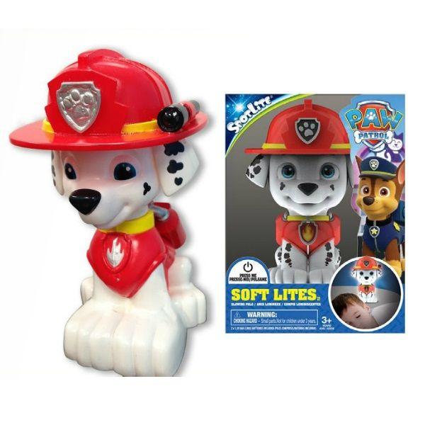 Nickelodeon Paw Patrol SOFT LITES Нічний світильник Щенячий патруль цуценя Мараса Rescue Marshall