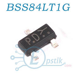 BSS84 MOSFET транзистор P канал -50В -130мА SOT23